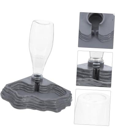 POPETPOP Reptile Water Feeder - Automatic Water Dispenser Waterer Feeding Accessories for Turtle Frog Bearded Dragons Lizards Geckos for Terrarium Tank - Grey - Buy Online on GoSupps.com
