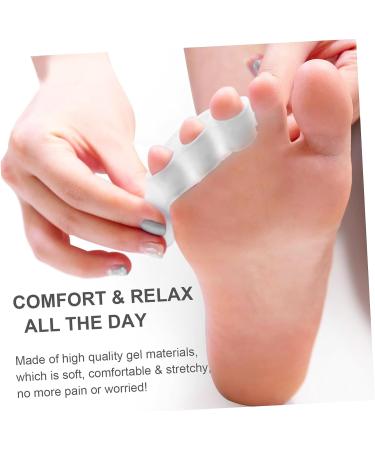 Hemoton 36 pcs Silicone Gel Toe Separators & Bunion Guards - Thumb Protectors, Toe Sleeves - Pinky Foot Adjuster - White Color - Skin-friendly - 6x2x0.6cm (3pcs) - Buy Online on GoSupps.com
