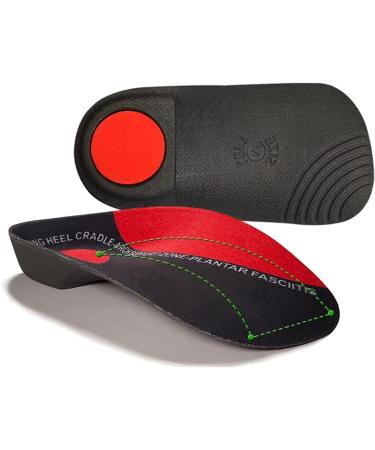 Orthotic Insoles 3/4 Length - High Arch Supports for Pain Relief - Men 6.5-8.5 Women 7.5-9.5 - Buy Online on GoSupps.com