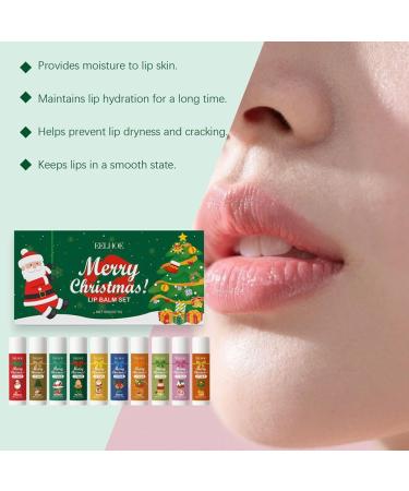 10 Pack Natural Lip Balm Bulk - Christmas Lip Balm Bulk Care Product with Vitamin E and Coconut Oil - Moisturizing Anti Cracking Personal Care - Buy Online on GoSupps.com