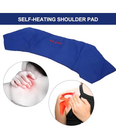 Shoulder Heating Pillow Massager | Heated Wrap Trousers | Vibration Massage for Pain Relief | Adjustable Elastic Cushion in Blue - Buy Online on GoSupps.com