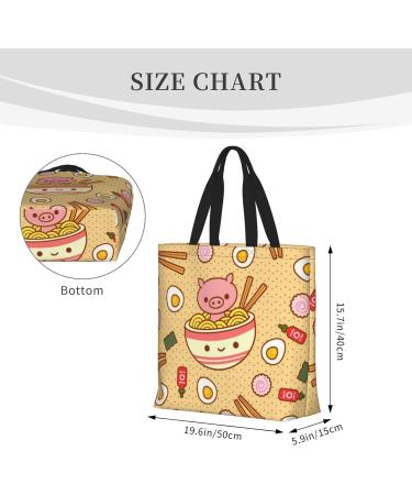 OPSREY Delicious Sweet Ramen printed Tote Shopping Bag Tote Organiser Bag Ladies Shoulder Bag Delicious Sweet Ramen One Size - Buy Online on GoSupps.com
