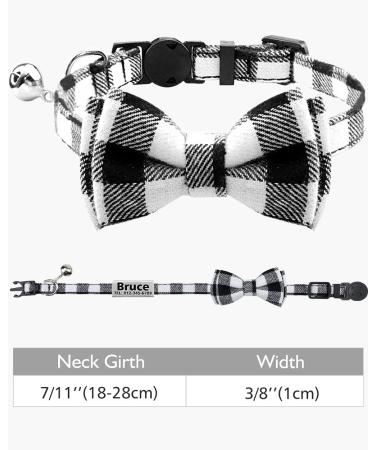 Tagme Cat Collar with Name & Phone Number - Safe Black Kitten Neck Band with Bell - 1 Pack - Buy Online on GoSupps.com