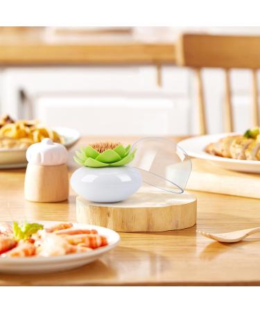 Eco-Friendly Green Cotton Swab & Toothpick Holder - Stylish Organizer for Bathroom & Cosmetics - Buy Online on GoSupps.com