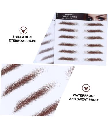 Housoutil 4pcs Eyebrow Stickers Hair-like Authentic Eyebrows Eyebrow Makeup Eyebrow Tool 6d Pearlescent Blush - Buy Online on GoSupps.com