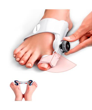 ZUBA Bunion Corrector for Women & Men 1PC Orthopedic Bunion Splint & Big Toe Straightener for Hallux Valgus - Hammer Toe Corrector & Foot Brace for Bunion Relief - Day & Overnight Support