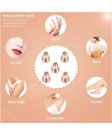 Greendhat Rose Gold Replacement Heads for Flawless Eyebrow Hair Remover - 5Pcs, Painless Trimmer Blades for Perfect Touch, Smooth Finish - As Seen On TV, 18K Gold-Plated - Buy Online on GoSupps.com