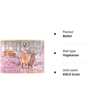 Marks and Spencer All Butter Scottish Shortbread Assortment 650g | Baked in Edinburgh Stag Design Tin Made in Scotland - Buy Online on GoSupps.com