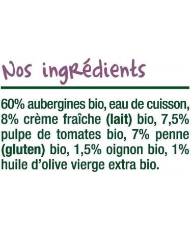Good Go t Bio Penne aux Aubergines d s 8 Mois 190 g - Buy Online on GoSupps.com