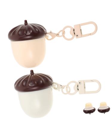 VALICLUD VALICLUD 2 Pieces Children's Lip Balm Hydrating Chestnut Shaped Lip Care Rich Moisturizer for Sensitive Skin Lightweight Suitable for School Outdoor Use