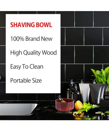 Men's Wooden Shaving Bowl - Premium Shaving Soap Cup for Razors | Best Grooming Tool - Buy Online on GoSupps.com