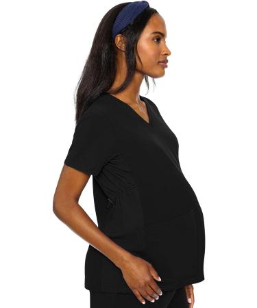 Med Couture Women's Maternity V-Neck Scrub Top - Black (Medium) - Buy Online on GoSupps.com