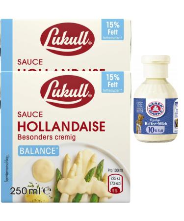 Tommy Les Sauces Hollandaise balance sauce Ready to use sauce 250 milliliters x 2 PIECES + Barenmarke coffee cream by Pufai Grocery