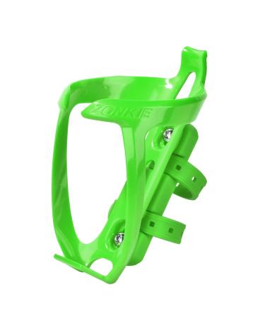 ZONKIE Bicycle Bottle Cages, Plastic Bike Bottle Holder with Cage Mounting Base Green