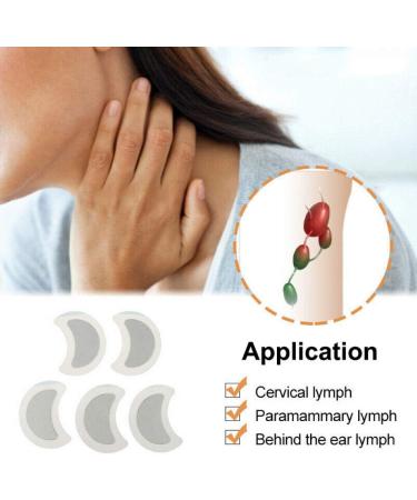 GreenHB Herbal Lymph Care Patch 10 Pcs - Neck Lymphatic Drainage Patch with Ginger Oil for Swelling & Pain Relief - Buy Online on GoSupps.com