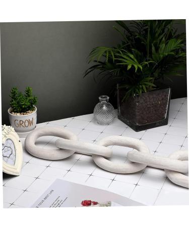 ABOOFAN Coffee Table Decor Wood Decor Tiered Tray Deocr Wall Art Decor Crafts Vintage Hanging Chain Office White 55x10cm - Buy Online on GoSupps.com