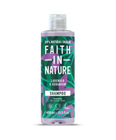 Faith In Nature Natural Lavender & Geranium Shampoo Soothing Vegan & Cruelty Free No SLS or Parabens For Normal to Dry Hair 400ml 400 ml (Pack of 1) - Buy Online on GoSupps.com