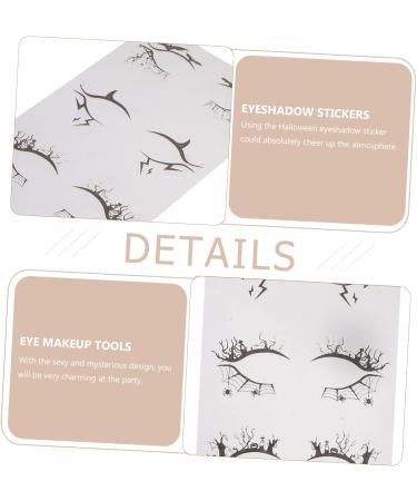 PLAFOPE 8 Pairs Halloween Eyeliner Stickers Halloween Face Tattoos Lace Stickers Eyeliner Tape Black Pvc - Buy Online on GoSupps.com