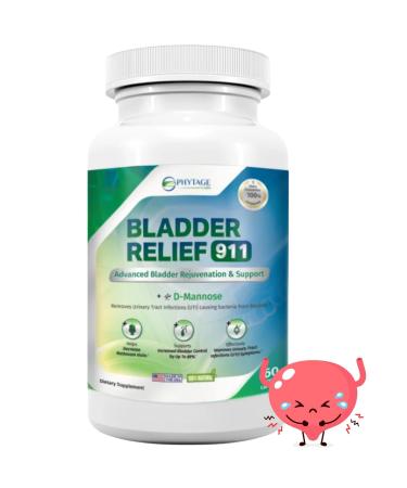 Bladder Relief 911 Detoxifying Strength - for Men and Women Provides Bladder Support 60 Veggie Capsules 60 Count (Pack of 1)