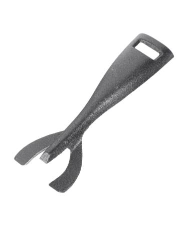 OFFSCH Steak Plate Fork Toaster Oven Pan Stainless Steel Frying Pan Metal Cooking Utensils Bowl Gripper Fajita Skillet Clip Stainless Frying Pan BBQ Clamps Cookware Holder BBQ Clips Black