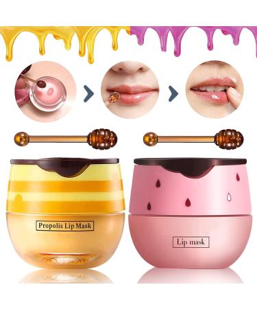 Bee Balm Lip Balm Honey Pot  2 PCS Strawberry & Honey Lip Masks Hydrating Prevention Dry and Cracked Lip Scrubs Exfoliator Lip Sleep Mask Reduces Lip Lines Lip Exfoliating Bee Balm Sleeping Lip Mask Christmas Gifts 2 Cou... - Buy Online on GoSupps.com