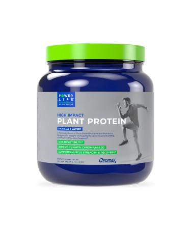 POWERLIFE Tony Horton High Impact Plant Protein Powder with 3000 MG of HMB Plant-Based No Sugar Added Vegan Keto Friendly Non-GMO (Vanilla - New Formula)
