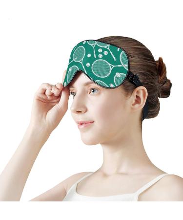 Shop Cartoon Tennis Rackets Sleeping Mask - Adjustable Soft Eye Mask for Sports | Light-Blocking Blindfold for Men Women Boys & Girls - Buy Online on GoSupps.com