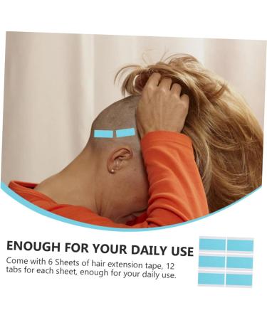 Housoutil 6 Sheets Double Sided Adhesive Hair Extension Pu Water Proof Wig - Buy Online on GoSupps.com