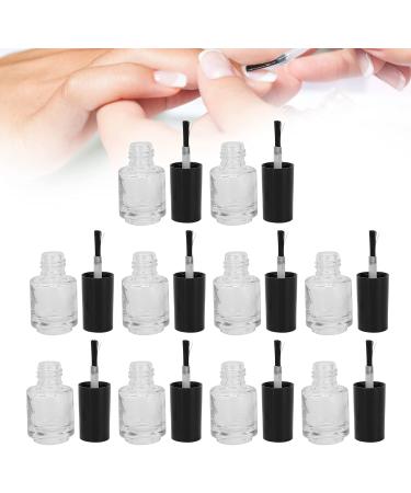 Nail Polish Glass Bottle Has a Brush Cap Convenient To Use Steel Mixing Ball Nail Polish Bottle with Funnel for Home for Travel for Life for Work - Buy Online on GoSupps.com