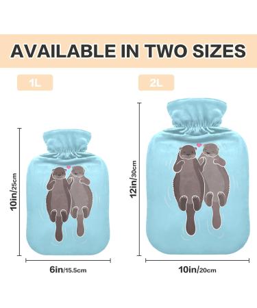 ZZXXB Hot Water Bottle with Fleece Cover - 1L PVC Heat Bag for Neck & Shoulder Pain Relief Hand & Feet Warmer Cold Therapy - Buy Online on GoSupps.com