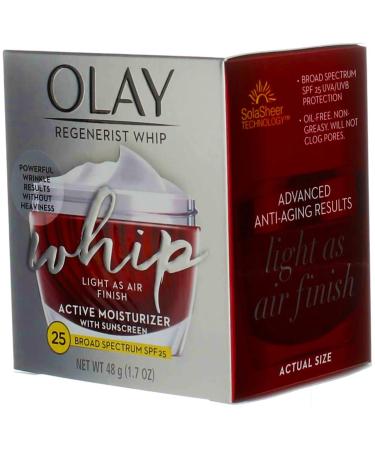 Olay Regenerist Whip Active Moisturizer SPF25 1.7oz Jar (50ml) - 2 Pack - Buy Online on GoSupps.com