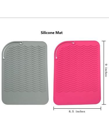 Silicone Heat Resistant Mat for Hair Styling Tools - Anti-Scald Pad for Flat Iron, Curling Iron, Curling Wand - Grey - Buy Online on GoSupps.com