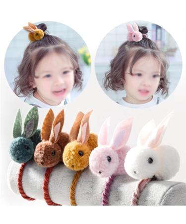Cute Rabbit Hair Straps & Hairpins Set for Girls | 12-Piece Cartoon Hair Accessories for Toddlers & Children - Buy Online on GoSupps.com