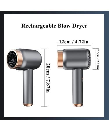 WTTTTW Cordless Hair Dryer 1000W Three-Speed Hair Dryer Rechargeable Blow Dryer w/Hot & Cold Air Fast Drying Low Noise Travel Hairdryer for Outdoor Indoor - Buy Online on GoSupps.com