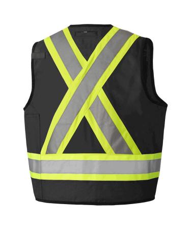 Pioneer Heavy-Duty Reflective Surveyor Work Safety Vest | Construction Reflective Surveyor's Safety Vest - Radio Pocket and Pen Slots - Buy Online on GoSupps.com