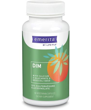 Emerita DIM With Calcium D-Glucarate and Broccoli Seed 60 Soy-Free Vegetarian Capsules