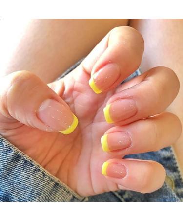 Buy Vatocu Square Shiny Pink French Press-On Nails - 24 Ballerina Acrylic Stick-On Nails for Women & Girls - Ideal for International Shipping - Buy Online on GoSupps.com