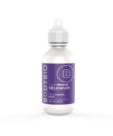 BodyBio - Liquid Selenium for Immune Support, Heart and Thyroid Health - High Absorption, Pure, Concentrated Selenium Supplement - 2oz 2 Fl Oz (Pack of 1)