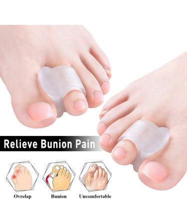 Welnove Gel Toe Separators - Bunion Corrector & Toe Spacers for Pain Relief - Clear, Pack of 10 - Buy Online on GoSupps.com