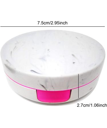 Rose Red Marble Contact Lens Case with Mirror - Honbay Fashion Portable Box Kit - Buy Online on GoSupps.com