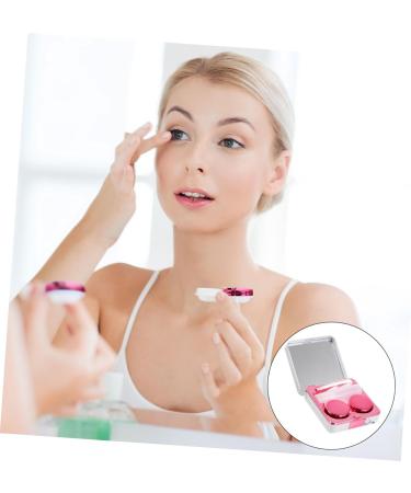 Healeeved 8 STK Square Glasses Case - Compact Travel Contact Lens Holder with Mirror & Lens Storage | Portable ABS Eye Cases - Buy Online on GoSupps.com
