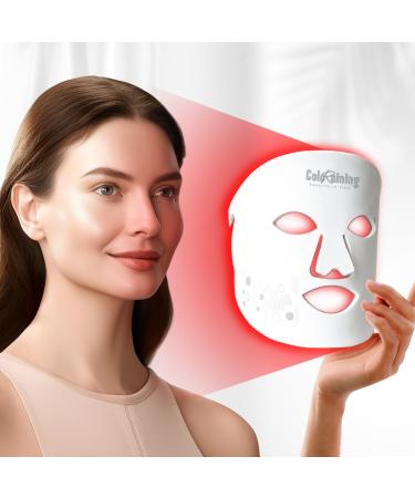 coloraining LED Face Mask Light Therapy - Red Light & NIR Therapy for Face Portable Light Therapy Facial Mask Anti-Aging Skincare Device LED Facial Mask at Home Skin Rejuvenation
