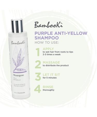 Bambook Professional Mask and Shampoo Kit for Blonde and Gray Hair Neutralizing Yellow and Orange Reflections with Bamboo Keratin Coconut Oil SLS and Paraben Free - Buy Online on GoSupps.com