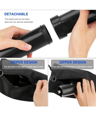 Golf Ball Collector Bag with Detachable Ball Retriever - Holds 75 Balls, Scooping Device & Storage Bag - Black - Buy Online on GoSupps.com