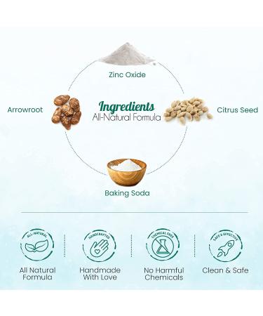 BeNat Talc-Free All-Natural Body Powder - For Men, Women, Kids, and Babies | Moisture Absorbing Deodorant with 24-Hour Odor Protection - Buy Online on GoSupps.com