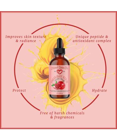 8oz Pomegranate Seed Oil 100% Pure and Natural Organic and Rich in Antioxidants for Supple Soft Skin and Hair - Includes Pump & Flip Cap - Buy Online on GoSupps.com