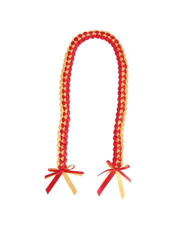 Oralgo's necklace with trailer for graduation ceremony leis graduation ceremony cord of honor comfortable final tape party accessories red / yellow 9