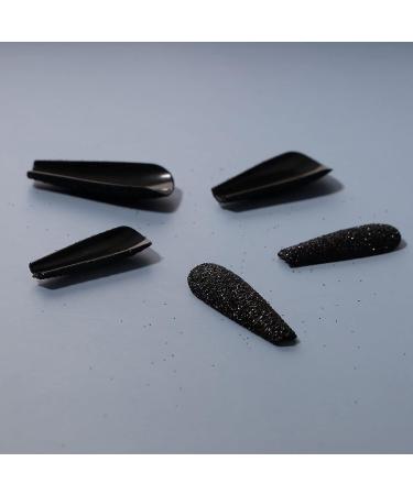 Yheakne Extra Long Ballerina Blue Press-On Nails - 24 Matte Dark Blue Acrylic Clip-On Finger Nails for Women & Girls - Buy Online on GoSupps.com