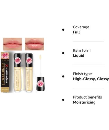 Peach Lip Plumper Set: Clear Lip Oil Gloss for Strong Moisturization, Long-Lasting and Nutritious Makeup - Waterproof Liquid Lipstick (1PC) - Buy Online on GoSupps.com