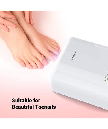 MelodySusie 36W Nail Lamp for Gel Polish - Professional Curing Lamp with 3 Timer Settings - Sliding Tray for Manicure/Pedicure - Resin White - Buy Online on GoSupps.com